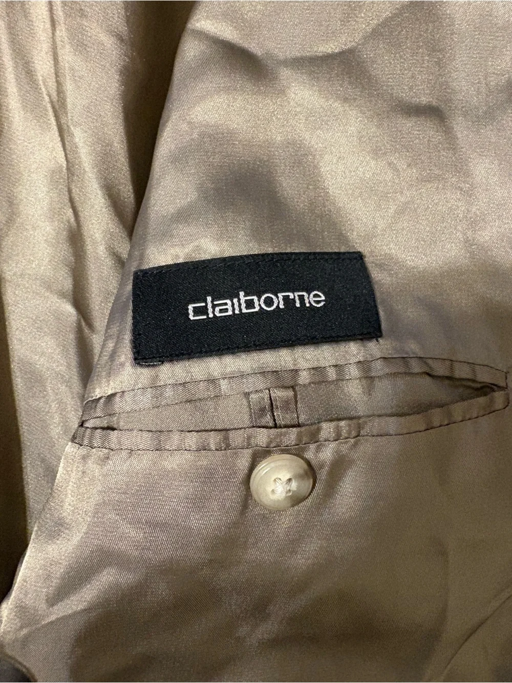 Claiborne Men's Taupe Three-Button Sport Coat